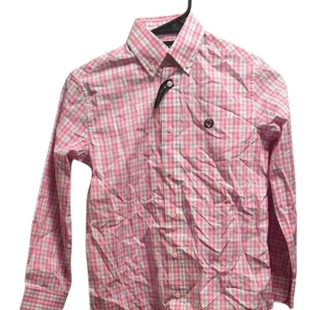 Ralph Lauren Boys Plaid Button Down Shirt in Blue and Pink Boys Broad Creek
